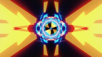 Trippy Tunnel Multicolored Neon Lights Infinite Loop Patterns video