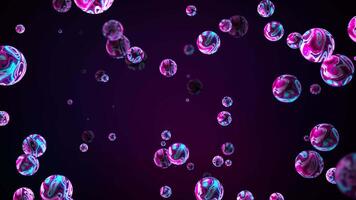 Abstract Nanotechnology Colorful Metaballs Flying in Space Loop video