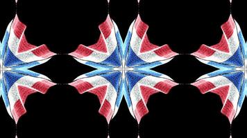 symmetrical patterns,VJ fractal kaleidoscope seamless loop animation. video