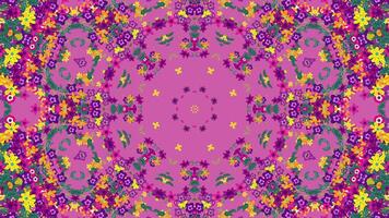 symmetrical patterns,VJ fractal kaleidoscope seamless loop animation. video