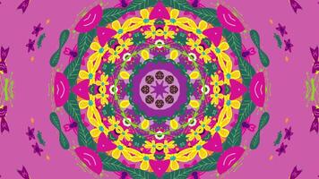 symmetrical patterns,VJ fractal kaleidoscope seamless loop animation. video