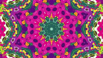 symmetrical patterns,VJ fractal kaleidoscope seamless loop animation. video