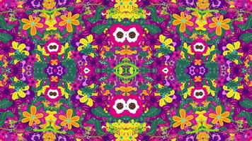 symmetrical patterns,VJ fractal kaleidoscope seamless loop animation. video