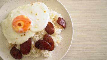 Rice with Fried Sausage and Fried Egg video