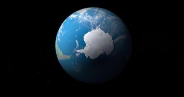 Southern Ocean in planet earth, aerial view from outer space video