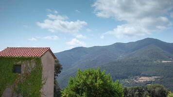 A view of a mountain range video