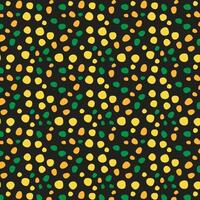 Seamless pattern with yellow and green polka dots vector