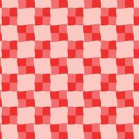 A red and pink checkered pattern vector
