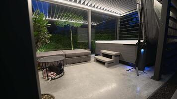 Modern Backyard SPA Shelter Bower video