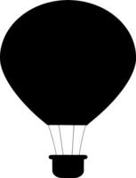 Hot Air Ballon  Silhouette Vector on white background