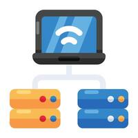 Modern design icon of system hosting vector