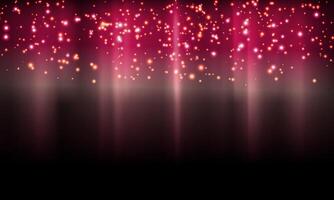 Abstract pink sparkle glitter bokeh smooth flare color on dark background. vector