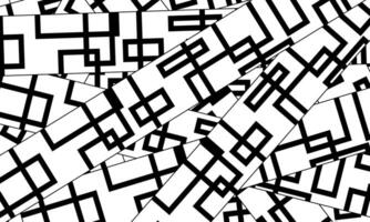 Retro black and white geometric pattern background, abstract square lines art. Japanese art. artistic wallpaper. vector