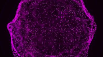 Mesmerizing Purple Particle Sphere with Ethereal Glow and Abstract Depth video