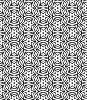 Black and white seamless arrangement with abstract motifs vector