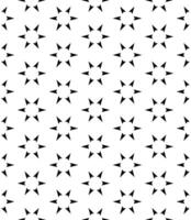 Black and white ornamental arrangement with infinite repeat vector