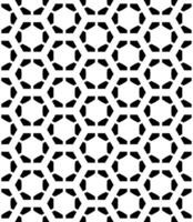 Two-tone abstract pattern with repeating ornaments vector