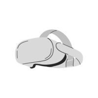 Virtual reality headset icon. for immersive virtual reality simulator. vector