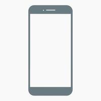 A smartphone with a blank screen on a white background vector