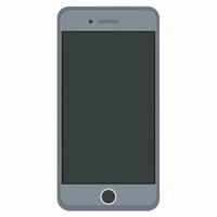 An illustration of a smartphone with a blank screen vector