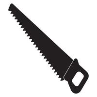 A saw is shown in black and white on a white background vector