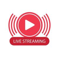 Live streaming player icon illustration vector
