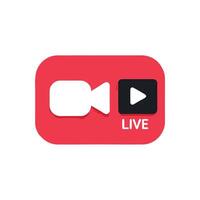 A player with the word live on it vector