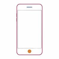 An iphone with a blank screen on a white background vector