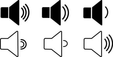 Set of sound icon set sing Multi Series vector