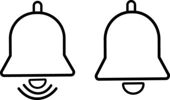 Bell notification icon set illustration for web vector