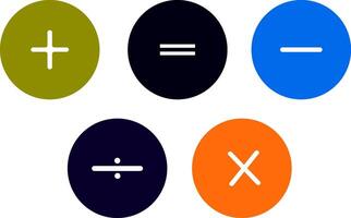 Calculator icon set symbols. calculator app design icons for web, smartphone, tablets and computer. vector