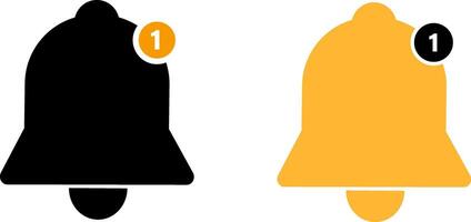 Bell notification editable stroke outline icons set isolated on white background flat ,Danger Caution or Alert Risk Warning vector