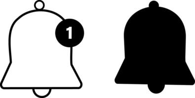 Notification bell icons. New message, incoming inbox, reminder alert sign business vector