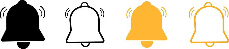 Notification bell icon set. Notice message. Alarm symbol. Incoming inbox message.reminder alert sign business symbols vector