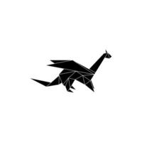Dragon Shape Inspired by Origami Form, can use for Logo, Pictogram, Mythology Creature Figure, Website, Apps, or Graphic Design Element. Flat and Editable. vector