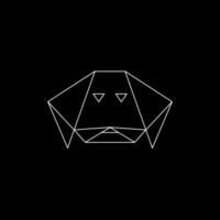 Dog Head Polygonal Lines, can use for Logo, Pictogram, Animal Figure, Website, Apps, or Graphic Design Element. BW and Editable. vector