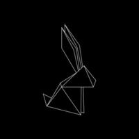 Rabbit or Bunny Polygonal Lines, can use for Logo, Pictogram, Cute Animal Figure, Website, Apps, or Graphic Design Element. vector