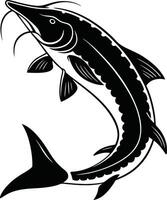 Sturgeon Fish Illustration vector