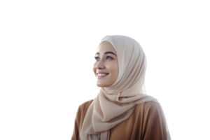 muslim kvinna i hijab, leende png