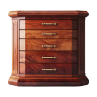 A wooden chest with five drawers png