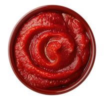 Top view of a bowl with tomato paste png