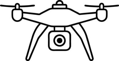 Sleek Drone with Camera Line Art Graphic vector