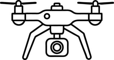 Drone Camera Line Art Design for Creative Projects vector