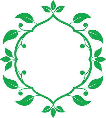 A drawing represents floral frame design illustration.