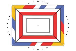 Abstract Geometric Nested Squares Colorful Design Illustration vector