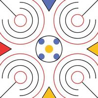 Abstract Geometric Design Circles, Triangles, and Concentric Patterns vector