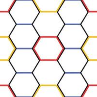 Abstract Hexagon Geometric Pattern Colorful, Modern, Seamless Design vector