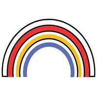 Colorful Rainbow Arc Simple, Bold, Geometric Design vector
