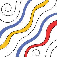 Abstract Colorful Wave Pattern Design Swirls, Lines, and Curves vector