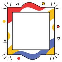 Abstract Colorful Frame Border Design Template, Modern Geometric vector